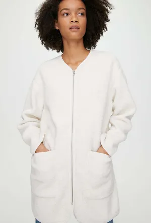 Aritzia Wilfred Free Long Sherpa Liner Jacket EUC M thumbnail 1