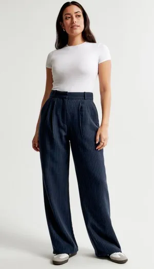 Abercrombie Pinstripe Trousers thumbnail 1