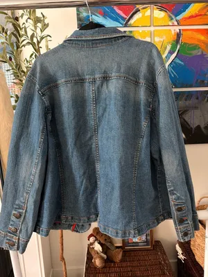 Women’s Casual Denim Jacket Blazer Size 26/28 Jean Jacket Vintage Streetstyle thumbnail 4