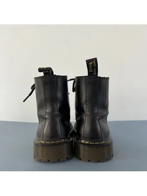 Dr. Martens‎ Luana Black Leather Air Wair Combat 7 Eyelet Lace Up Boots thumbnail 6
