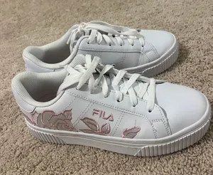White Platform Embroidered Sneakers thumbnail 4