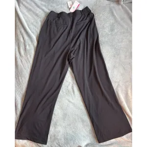 IUGA Black Wide Leg Dress Pants High Waisted Trousers Large NWT office thumbnail 5