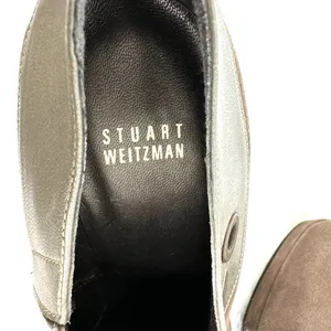 Stuart Weitzman size 6.5‎ M GW94598 platform heeled booties taupe suede thumbnail 6
