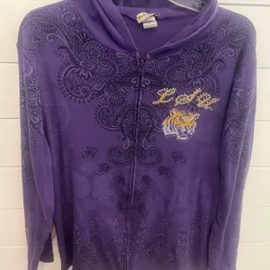 LSU women’s zip front jacket with hood‎ size XXL thumbnail 2