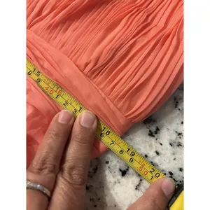 MAC DUGGAL Size 16 Coral Gown Wedding Formal Ball Gown Pleated Bodice Sequins thumbnail 13