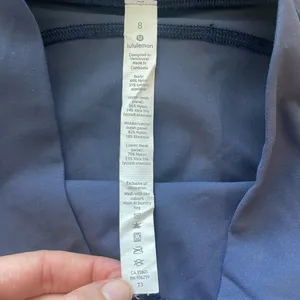 Lululemon Never Still Crop 21" Leggings Cadet Blue‎ size 8 thumbnail 9