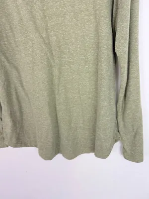 NWT Lulus Heathered Olive Green Long Sleeve T-Shirt Tee Basic Size Small S NEW thumbnail 8