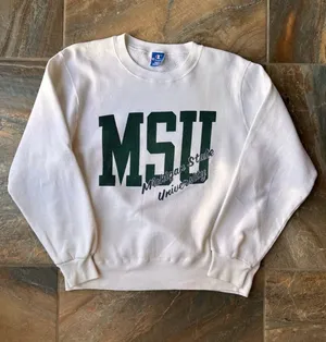 Vintage Champion MSU Sweatshirt Women’s Size Large Michigan State thumbnail 1