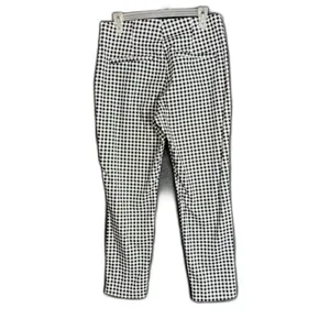 Old Navy Womens Size 14 Black White Gingham Check Skinny Ankle Pants Stretch thumbnail 3