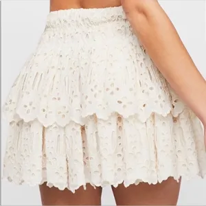 Free People Eyelet Ruffle Mini Skirt thumbnail 4