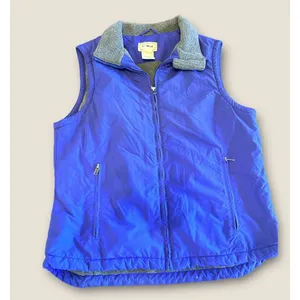 LL Bean‎ Vest Adult Medium Purple Gray Outdoors Full Zip Sleeveless Casual thumbnail 3