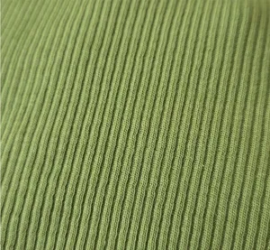 NWT Zara Green Ribbed Crop Top long sleeve collar medium thumbnail 7