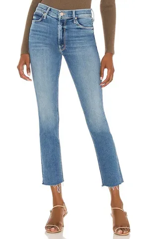 NWT MOTHER Denim Mid Rise Dazzler Ankle Fray Jeans Riding Cliffside Size 29 thumbnail 1