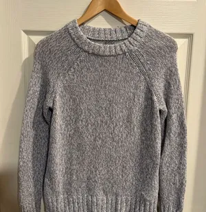 Aerie Heathered Gray Crew Neck Sweater thumbnail 1