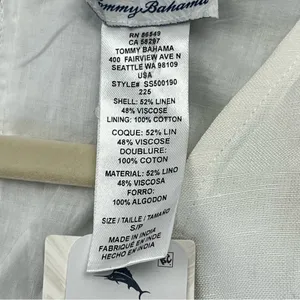 Tommy Bahama St. Lucia Linen-Blend Split-Shoulder Dress White SZ Small NEW *FLAW thumbnail 4