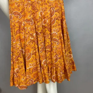 Patrons of Peace Babydoll Dress Paisley Floral Mini Women Sz Large‎ Boho Tiered thumbnail 7