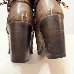 Freebird by Steven Lion Leather Braided Straps Ankle Booties Size 11 Distressed thumbnail 7