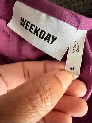 Weekday Purple Mini Dress Ruched M thumbnail 7