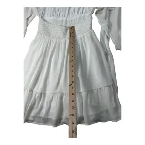 FOROLAV White Long Sleeve Mini Dress Size M NWT thumbnail 5