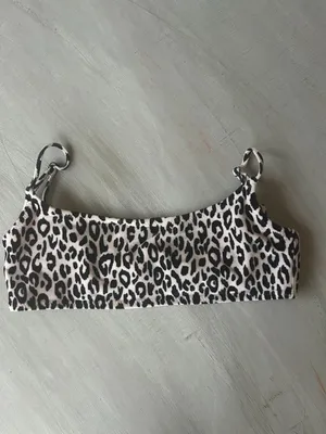 Triangl Leopard Print Bralette Bikini Top Textured Size Small thumbnail 2