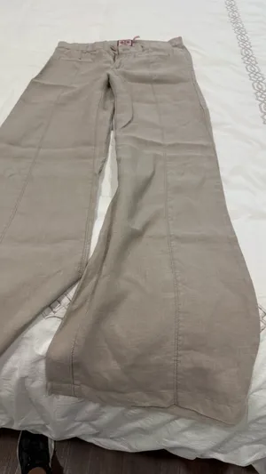 Juicy couture womens khaki linen pants sz 4 thumbnail 1