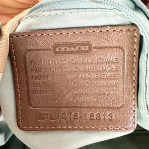 Coach Kristen Signature Op Art Hobo Purse Sateen Zip Top thumbnail 7