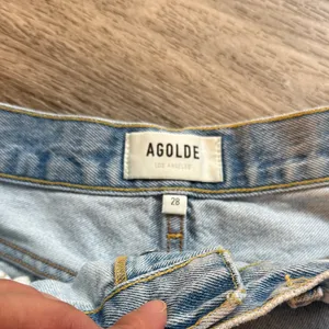 Agolde Frayed Hem Light Blue Jean Shorts Distressed Denim 28 thumbnail 4
