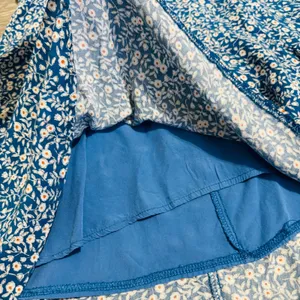 Princess Polly Blue Floral‎ V Neck Mini Dress Short Sleeve Flounce Hem Size 6 thumbnail 9