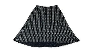 Nine West A-Line Zip Closure Skirt Black & White Size Small thumbnail 1