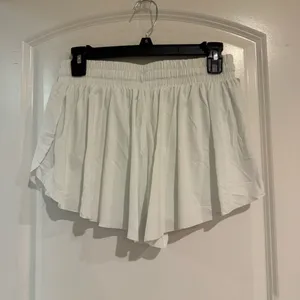 White Flowy Athletic Shorts Amazon thumbnail 3