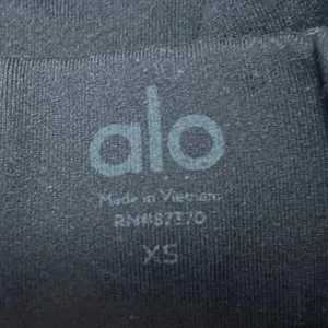 Alo Yoga Women's Black Drawstring Workout Running Athletic Leggings Pants Sz XS thumbnail 4