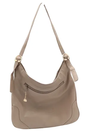Brio Shoulder Bag Womens OS Hobo Tan Leather Gold Hardware Good thumbnail 1