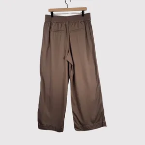 Madewell Womens Pants Brown Drapeweave Carley Wide Leg High Rise Pull On Large thumbnail 4