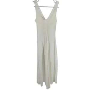 Tessie Cream Lace-Trimmed nightgown lace detail front slit wedding vintage S thumbnail 2