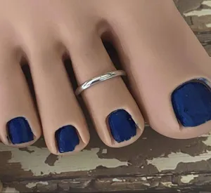 Sterling Silver High Polish Band Toe Ring thumbnail 2