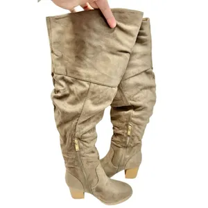 Journee Collection Over The Knee Boots Size 6 Vegan Leather Block Heel Round Toe thumbnail 6