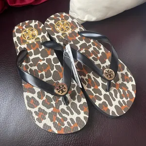 Tory Burch NWT Flip Flop - Black/Leo/009 - Size 7 avail - Gold Logo thumbnail 4