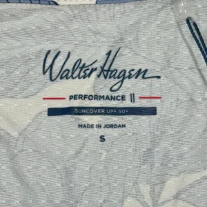 Walter Hagen Performance 11 UPF Suncover Top 1/4 Zip Golf Blue Floral Small NEW thumbnail 8