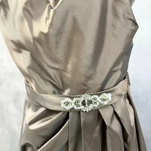 Davids Bridal Strapless Dress Womens Size 10 Brown Bridesmaid‎ Prom Dressy Gala thumbnail 5