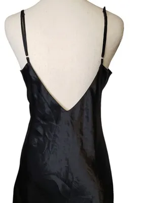 Vintage Victoria's Secret Gold label satin slip chemise lace mini nightgown thumbnail 3