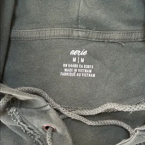 Aerie Oversized Lace Up Hoodie-Distressed Hunter Green, boxy fit. Size Medium thumbnail 2