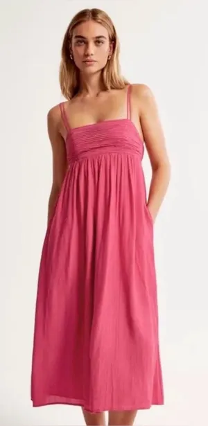 Abercrombie & Fitch Crinkle Textured Maxi Dress Size Medium thumbnail 1