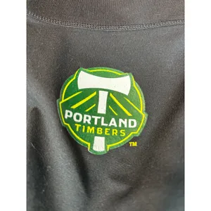 Adidas Portland Timbers Climalite Mid-Rise Cropped Leggings Black Womens Medium thumbnail 4