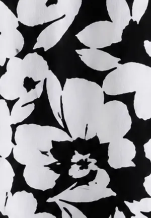 Calvin Klein Black & White Floral Sleeveless Blouse XL thumbnail 3
