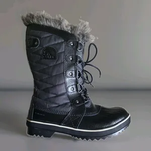 Sorel Tofino ll Boots Womens 8 Black Fur Trim Winter Waterproof Excellent Cond thumbnail 5