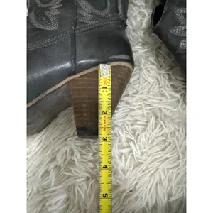 Volatile Women Black Leather Western Cowboy Boots Size 8.5 Denver Heel‎ thumbnail 3