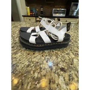 Dr. Martens Nartilla White Leather Lace-Up Gladiator Sandals Women's Size 7 thumbnail 3