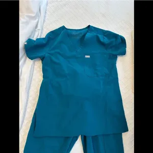 Figs Ocean Blue/teal livngston Scrub Pants. thumbnail 3