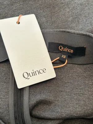 Quince ultra stretch pencil skirt XS charcoal gray professional office work chic thumbnail 7