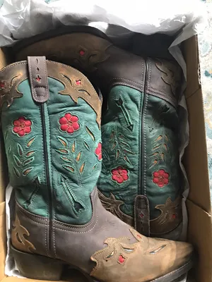 Laredo Knee High Tooled Western Cowgirl Cowboy Boots thumbnail 2